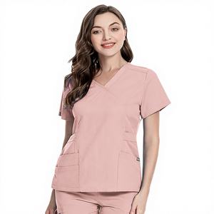 Conjuntos de Uniformes Médicos para Mujer, Ropa de Trabajo para Quirófano, Enfermería, Bata Quirúrgica Blanca, Uniforme de Spandex/Poliéster - Product Image 2