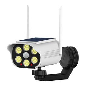 Solar Fake <b>Security</b> <b>Camera</b> <b>Light</b> Magnetic Dummy CCTV Wall Lamp Flashing Red Sensor Outdoor Waterproof - Product Image 2