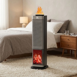 2000W Portable Electric Heater Fireplace 3D Space Tower Oscillating PTC Ceramic Heater Timer Remote Control Fast Heating EU - Product Image 1