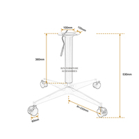 Hauteur personnalisée en aluminium pied support latéral Table et Table à manger cadre chaise accessoires bureau roues pour salon utilisation à l'hôpital