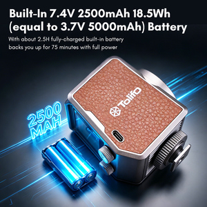 TOLIFO PL-15RGB 15W Lampe Vidéo de Poche RGB <span class=keywords><strong>avec</strong></span> Batterie Rechargeable Intégrée CRI96, Lumière d'Appoint Magnétique pour Appareil <span class=keywords><strong>Photo</strong></span> pour Photos en Extérieur - Product Image 6