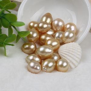 11-12Mm Bán Buôn Tự Nhiên Lỏng Ngọc Trai Nước Mặn Biển Nam Vàng Gạo Hình Dạng Ngọc Trai - Product Image 2