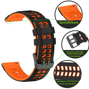 Cinturino in Silicone da 20mm 22mm per <span class=keywords><strong>Huawei</strong></span> <span class=keywords><strong>Watch</strong></span> GT6 GT5 GT4 <span class=keywords><strong>GT3</strong></span> GT2 <span class=keywords><strong>Pro</strong></span> 46mm, Morbido, Traspirante, Impermeabile, Cinturino Sportivo Sostitutivo - Product Image 6