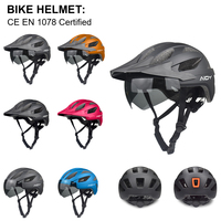 Casque de vélo personnalisé ultraléger OEM pour adultes avec éclairage arrière LED rechargeable, casque de vélo de montagne, casque de vélo de route, casque urbain avec visière