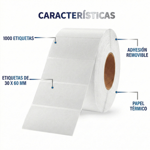 Papel Térmico para Etiquetas Ele-Gate 3x6 cm, Transferencia Térmica, Sin Necesidad de Tinta - Product Image 2