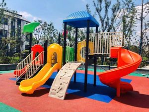 Toboggan en plastique pour aire de jeux extérieure, équipement de jeux pour enfants <span class=keywords><strong>moins</strong></span> <span class=keywords><strong>cher</strong></span> pour les écoles, les garderies et les parcs - Product Image 4