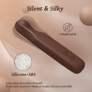 Pemijat getar tubuh 17cm, Dildo 16 mode <span class=keywords><strong>Vibrator</strong></span> coklat dengan bentuk indah mainan seks untuk wanita dan pria