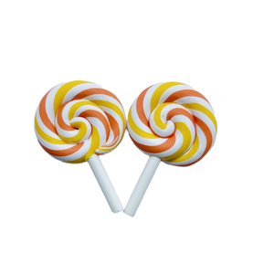 CHENXI 100 piezas 14 colores Dijes de plástico en espiral con forma de piruleta de 4 cm, hechos a mano, para decoración DIY infantil, colgantes para fundas de teléfono y joyería - Product Image 5