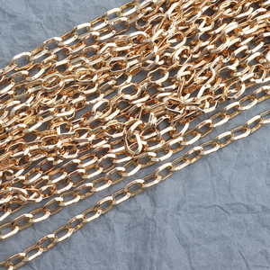 GUFEATHER C38 50cm/lot Chaîne en cuivre <span class=keywords><strong>multi</strong></span>-styles plaqué or 18 carats pour la fabrication de colliers et bracelets, accessoires de bijouterie en vrac - Product Image 4