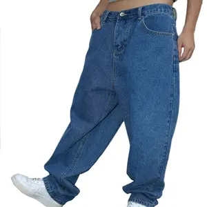 Individuelle baggy jeans für damen lockere jeans hosen damen denim hosen damenjeans 2024
