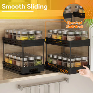 Organizador independiente de 3 niveles de acero inoxidable para encimera de cocina, almacenamiento de condimentos, soporte de almacenamiento para el hogar a prueba de óxido - Product Image 2