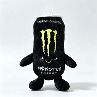Nouveau produit créatif transfrontalier : Figurine en peluche Monster Energy White Monster en forme de canette de boisson énergisante