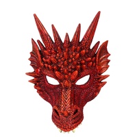 Vente en gros de costumes de déguisement pour fête d'Halloween, ensemble de décoration, masque de dragon, ailes, queue, mousse PU, masque intégral