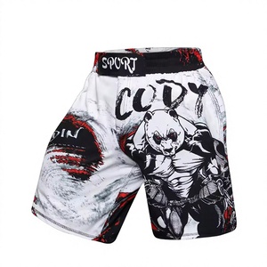 Shorts MMA pour hommes INDEX SPORTSWEAR, imprimé panda, séchage rapide, polyester, vêtements d'entraînement pour arts martiaux mixtes - Product Image 1