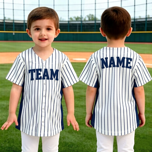 Uniforme de baseball pour jeunes OEM, entièrement boutonné, personnalisé avec broderie sublimée, chemises de baseball pour enfants pour l'entraînement, les matchs et les tournois - Product Image 5