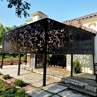 Pergola en aluminium découpée au laser, écologique, inspirée de la nature, décorative, pour balcon, jardin, gazebo, panneaux de toiture, terrasse, toutes saisons