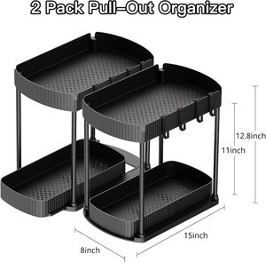 Organizzatori Estraibili Multiuso in Plastica 2026 per Armadietti e Lavelli in Bagno e <span class=keywords><strong>Cucina</strong></span> - Product Image 2