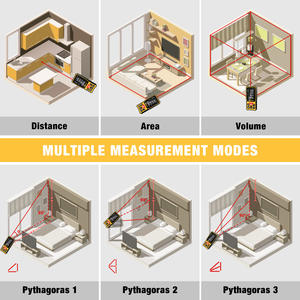 डीग्लैसर औद्योगिक ग्रेड लेजर रेंजफाइंडर 50 मीटर लाल डिजिटल ऊंचाई माप 1 साल की वारंटी - Product Image 6