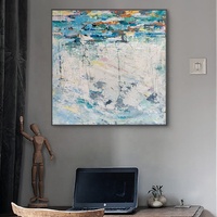 Peinture à l'huile abstraite moderne originale faite à la main sur toile Art mural pour salon maison tissu