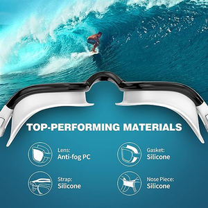 성인용 고화질 김서림 방지 남성 및 여성용 대형 프레임 캡 세트 다이빙 특수 고글 장비 방수 수영 모자 - Product Image 6