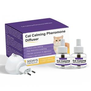 OEM Factory Direct |Cat Calming Pheromone <b>Diffuser</b> Set | 60 Days Use | Reduce Anxiety & Aggression | EU <b>Plug</b> <b>In</b> - Product Image 1