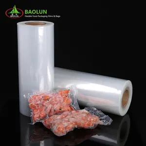 Wholesale Plastic Transparent Film For Frozen Food Packaging 50 Um Nylon Vacuum Bagging Film Food Grade Flexible Packaging Film