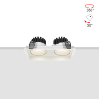 Projecteurs à gradation LED encastrés Downlight 10W 15W 25W Double tête réglable LED Anti-éblouissement Spot Lights