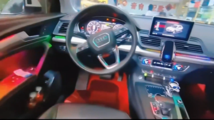 Iluminación Ambiental de Alta Calidad para el Interior del Coche Q5L 2018-2025, Efecto Arcoíris Dinámico, 24 Luces, Certificación CE/FCC - Product Image 3