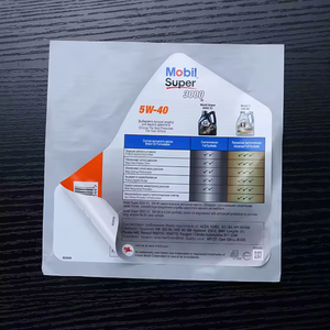 Etiquette d'emballage adhésive découpée à l'emporte-pièce étanche résistante à l'huile double face imprimée double couche pour bouteille d'huile <span class=keywords><strong>moteur</strong></span> - Product Image 4