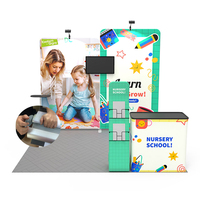 Nouveau produit : Stand d'exposition modulaire standard pliable 3x3 (10 pieds) en aluminium et tissu, portable pour salon professionnel