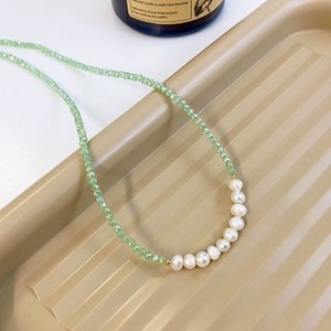 Collier ras du cou élégant en perles de cristal style frais, chaîne de clavicule délicate en perles d'eau douce, bijoux élégants pour femme au quotidien - Product Image 3