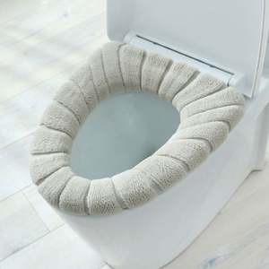 Universal Disposable Toilet Seat Cover Winter Warm Eco-Friendly Cotton Linter WC <b>Mat</b> O-shaped <b>Bathroom</b> Cushion Keep Warm - Product Image 6