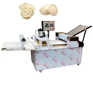 Máquina de prensado de masa de Pizza, máquina neumática profesional para hacer pan plano Naan Chapati Roti