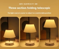 Petite lampe de bureau LED pliable, lumière d'ambiance pliable en ABS avec batterie, respectueuse des yeux pour la salle d'étude
