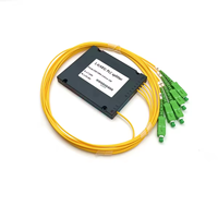 Best 1x4 SC UPC/APC ABS Box PLC Optical Splitter Single Mode Fiber Optic Splitter 1x4 Plc Fiber Optic Splitters
