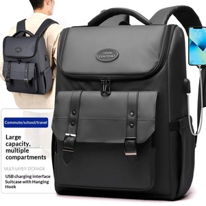 <span class=keywords><strong>Sac</strong></span> à <span class=keywords><strong>dos</strong></span> d'affaires pour hommes, décontracté, grande capacité, pour voyage, ordinateur portable, école, trajets quotidiens, avec port USB, étanche, en denim et polyester, 20-35L - Product Image 2
