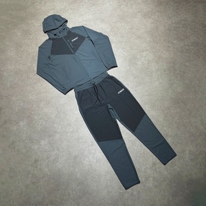 Custom Jogging Suit Sportswear Outdoors Wear Pullover <b>Zip</b> <b>up</b> <b>Jackets</b> and Nylon Pants Set Lightweight Windbreaker Tracksuit - Product Image 1