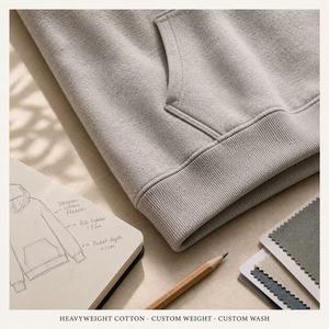 Felpa con Cappuccio Oversize da Uomo Personalizzata di Alta Qualità, Stile Streetwear, in Cotone con Stampa Puff, Strass, Lavaggio Acido e Zip - Product Image 4