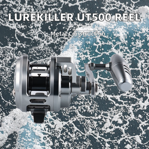 Moulinet de pêche Lurekiller Metal Plate Drum Wheel 11-Bearing Deep Sea ROCKMAN UT500 Gauche 30kg Frein Eau Salée 6.1:1 Gear - Product Image 2