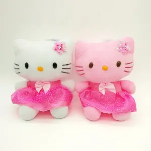 Vente en gros de jouet en peluche pour robe de mariée chat Kitty jouet en peluche animal de dessin animé pour enfants machine à grue jouets en peluche