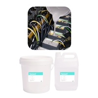 Colle époxy bicomposante noire ignifuge à faible viscosité 5:1, haute dureté, 1 kg pour l'électronique de taille moyenne