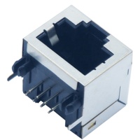 8P8C 8 Pin Metal Shell Fiber Optique Jack Femelle Ethernet RJ45 Connecteur