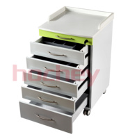 Chariot médical mobile en plastique durable pour clinique dentaire, armoire de rangement supérieure pour équipement dentaire, chariot d'hôpital