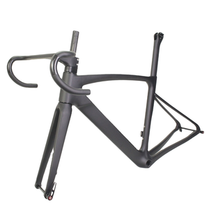 Cuadro de <span class=keywords><strong>Bicicleta</strong></span> de Carretera de Carbono XD Aero Design 700C, de Una Velocidad, Ligero, Hecho a Mano, para Gravel, con Manillar Integrado Interno - Product Image 1