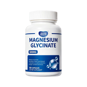 Cápsulas de Suplemento Herbal de Glicinato de Magnesio de 500 mg OEM/ODM, Marca Privada OEM para un Mejor Sueño y Alivio del Dolor Muscular - Product Image 1