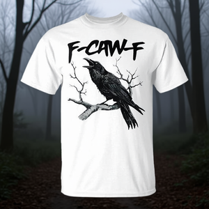 Camiseta F-Caw-F con diseño de cuervo negro, talla unisex para adultos - Product Image 3
