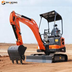 Mini excavadora diésel de 1.2 toneladas SHANDING al por mayor de fábrica, mini excavadora agrícola con cabina y motor Kubota, mini pelle. - Product Image 2