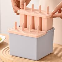 Moules de congélation en silicone réutilisables de haute qualité de qualité alimentaire sans BPA Popsicle Ice Cream Makers avec des bâtons en bois pour les enfants