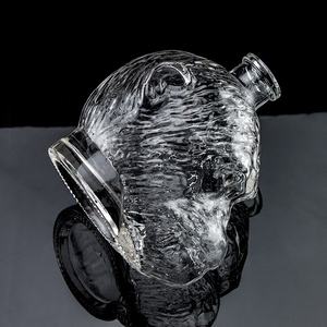 Nueva <span class=keywords><strong>Botella</strong></span> <span class=keywords><strong>de</strong></span> Vidrio Vacía para Licor <span class=keywords><strong>de</strong></span> <span class=keywords><strong>Vodka</strong></span> <span class=keywords><strong>de</strong></span> Diseño Único y Elegante con Forma <span class=keywords><strong>de</strong></span> Cabeza <span class=keywords><strong>de</strong></span> Mono <span class=keywords><strong>de</strong></span> 500 ml y 750 ml con Corcho - Product Image 4