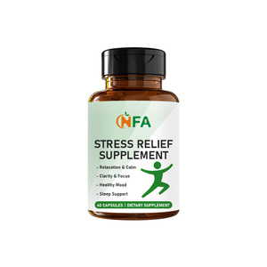 Capsules de complément anti-stress à marque privée, contenant de la vitamine B1 et de la vitamine B2, favorisant la clarté mentale et l'équilibre de l'humeur - Product Image 1